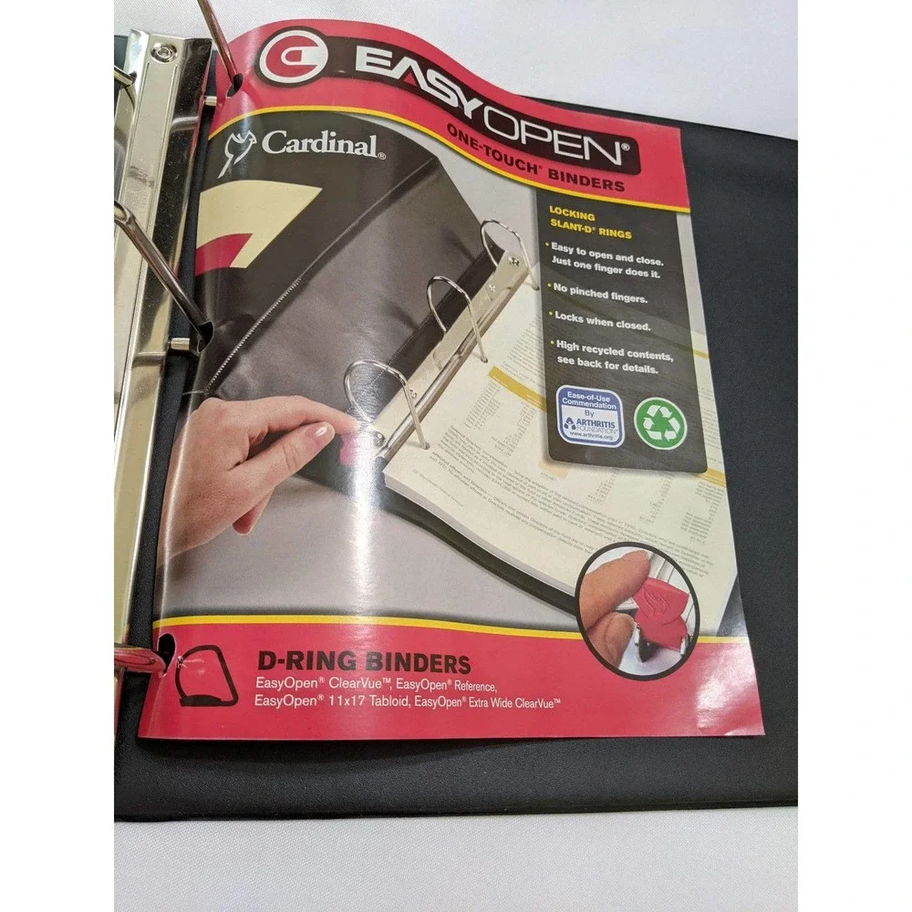 New cardinal ledger Binder one touch easy open 650 sheets capacity